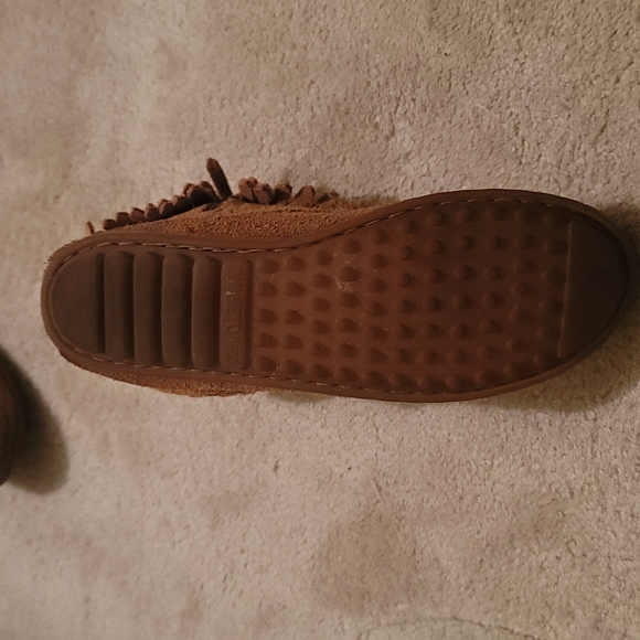 Brown Minnetonka moccasins - Picture 3 of 4